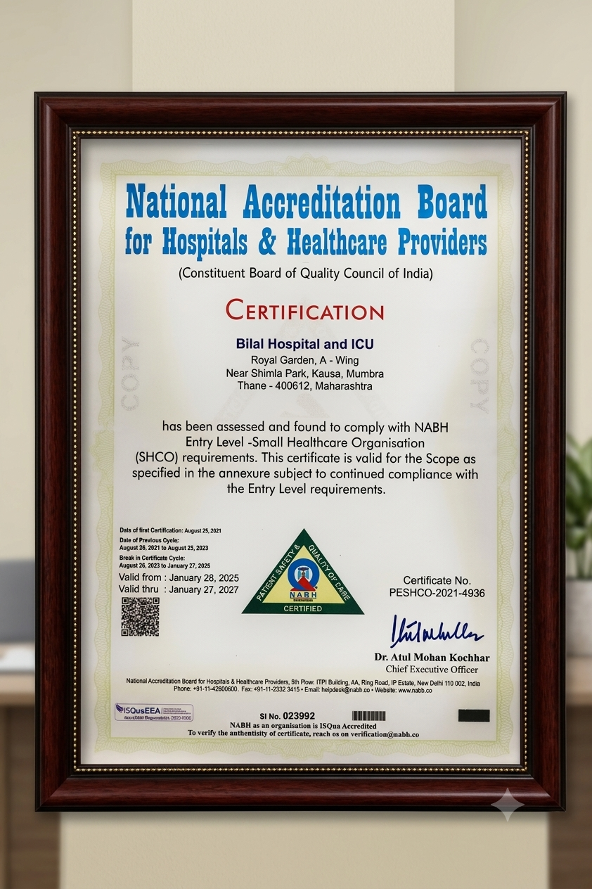 NABH Entry Level Certification — Bilal Hospital